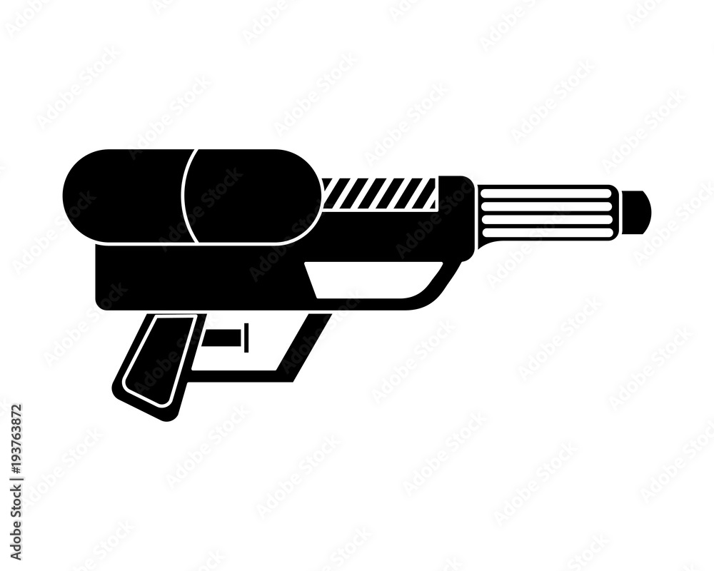 cartoon toy water gun icon for kids vector illustration vector ...