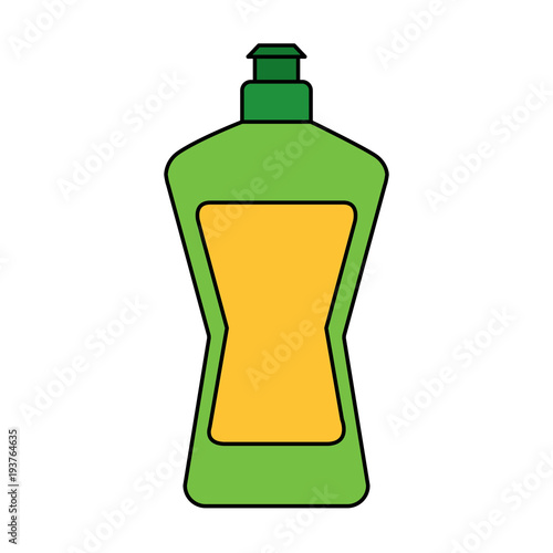 plastic bottle detergent for dishwashing liquid cleaning laundry vector illustration