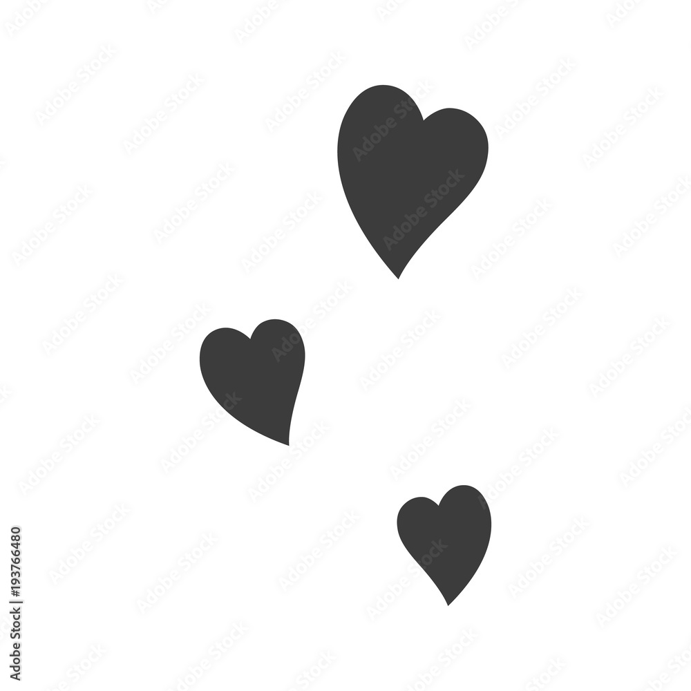 Heart Icons on white background. Bleck Vector illustration love symbol. Heart Icons on white background. Bleck Vector illustration love symbol.