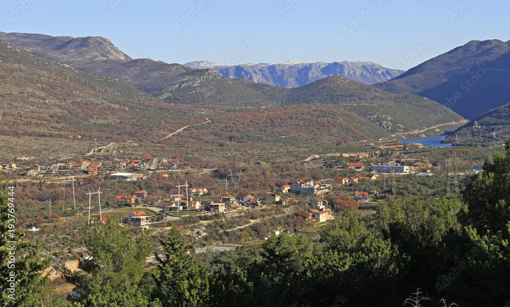 view of city Trebinje from the hill