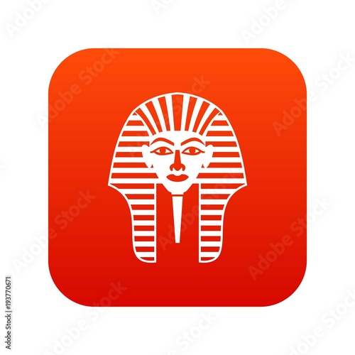 Tutankhamen mask icon digital red