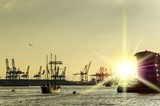 Gegenlicht im Hafen Hamburg