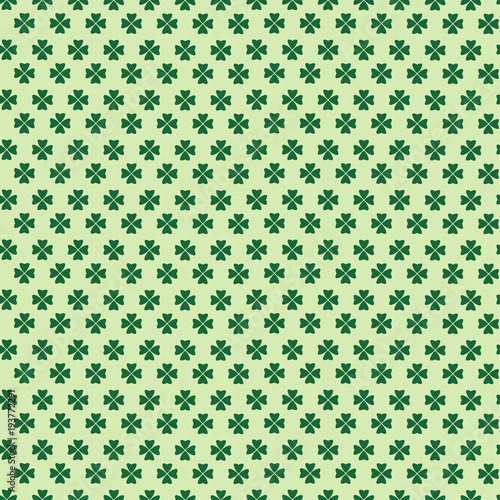 Cute Background For St. Patricks Day Seamless Pattern Wallpaper With Shamrock Leaves Vector Illustration © mast3r