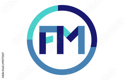 FM Global Circle Ribbon letter Logo © vectorlia