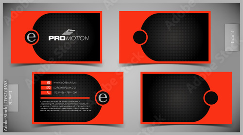 Vector abstract creative business cards (set template)