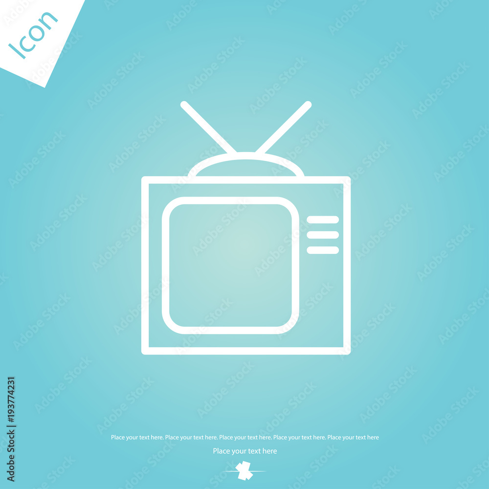 Old Tv line icon Old Tv line icon