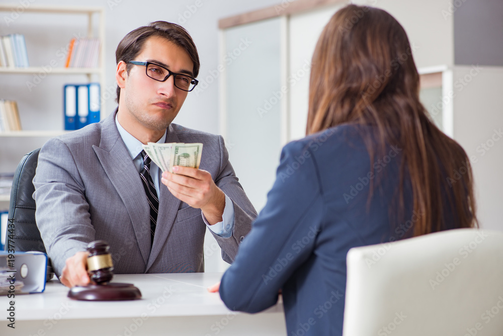 Lawyer being offered bribe for his services Lawyer being offered bribe for his services