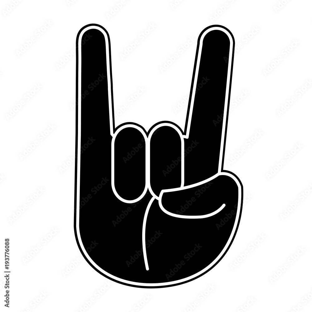 silhouette emoji hand hang loose gesture expression Stock Vector