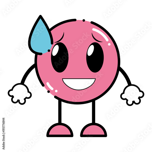 color shame laugh emoji expression with arms and legs
