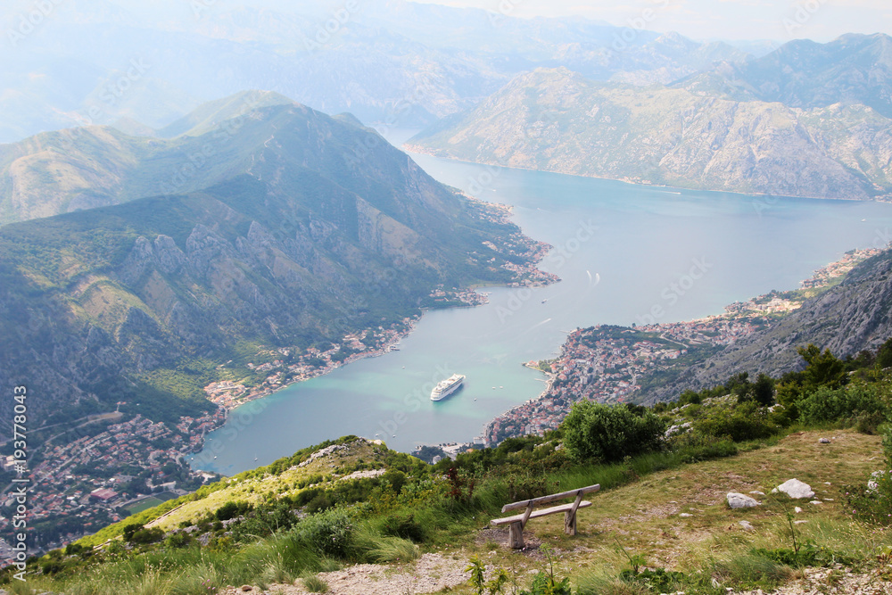 A view of Kotor Bay, Montenegro 