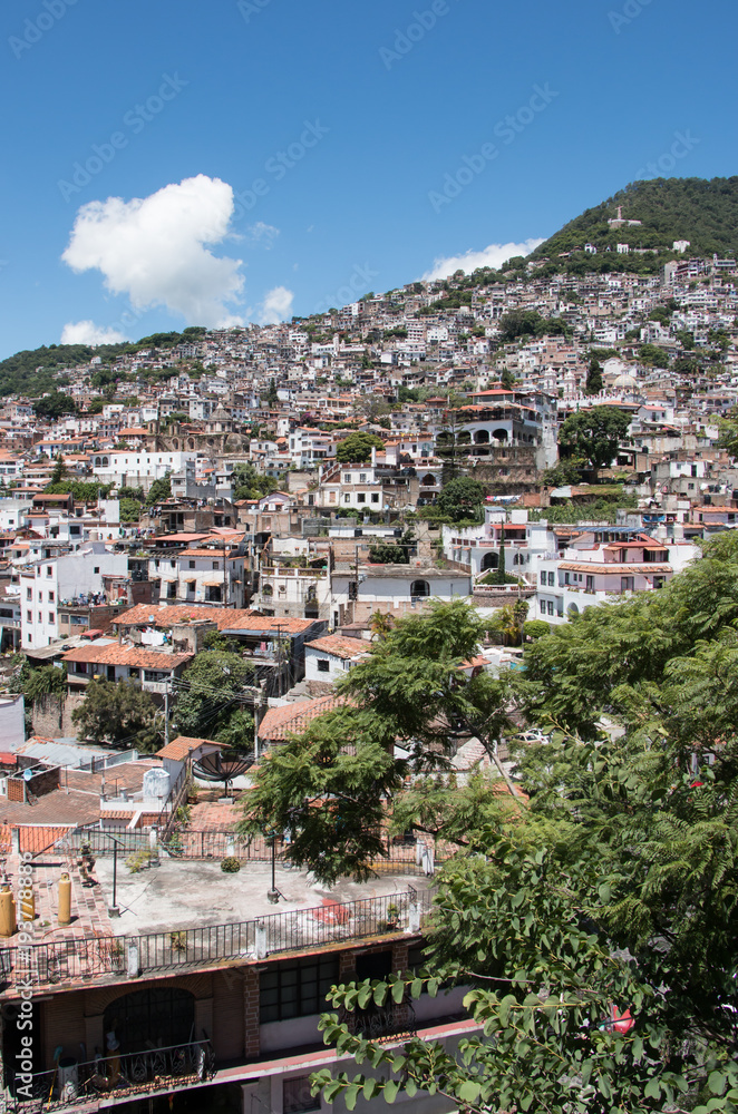 View of Taxco, Mexico, city of silver trade