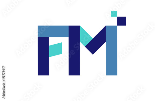FM Digital Ribbon Letter Logo