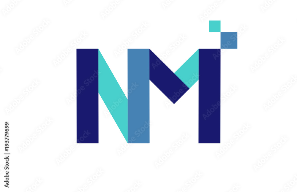 NM Digital Ribbon Letter Logo