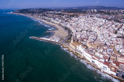 City of Sitges. Aerial view