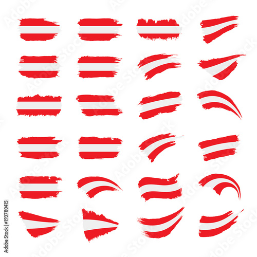 Austria flag, vector illustration