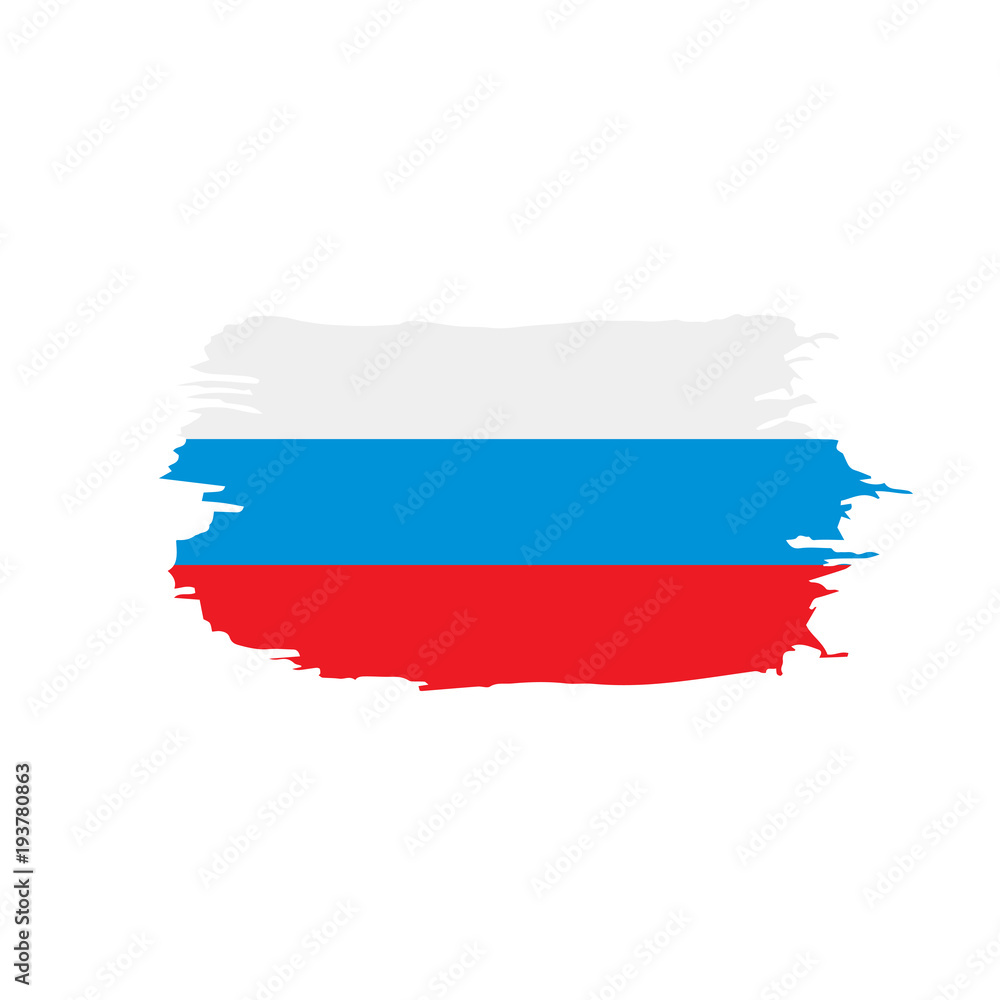 Fototapeta premium Russia flag, vector illustration