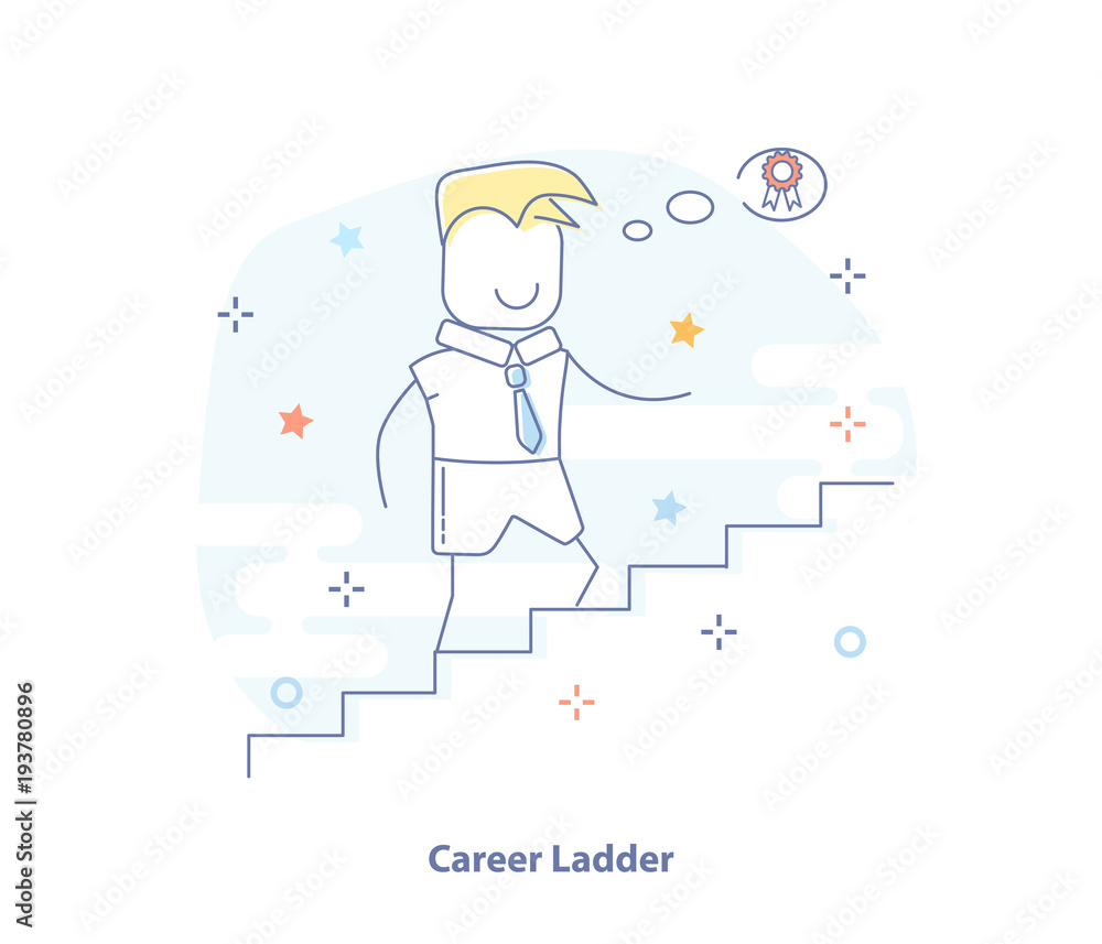 Premium Quality Line Icon And Concept of Personal and Career ladder, growth, progress and potential concepts ladder. Light isolated vector design. Premium Quality Line Icon And Concept of Personal and Career ladder, growth, progress and potential concepts ladder. Light isolated vector design.
