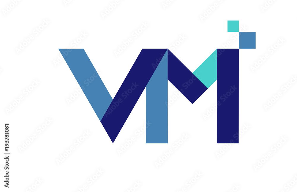 VM Digital Ribbon Letter Logo VM Digital Ribbon Letter Logo