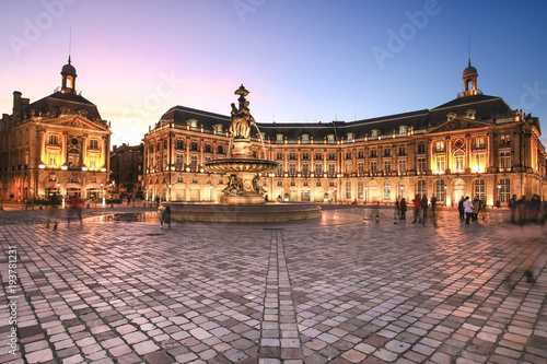 Place De La Bourse in Bordeaux, France. A Unesco World Heritage photo