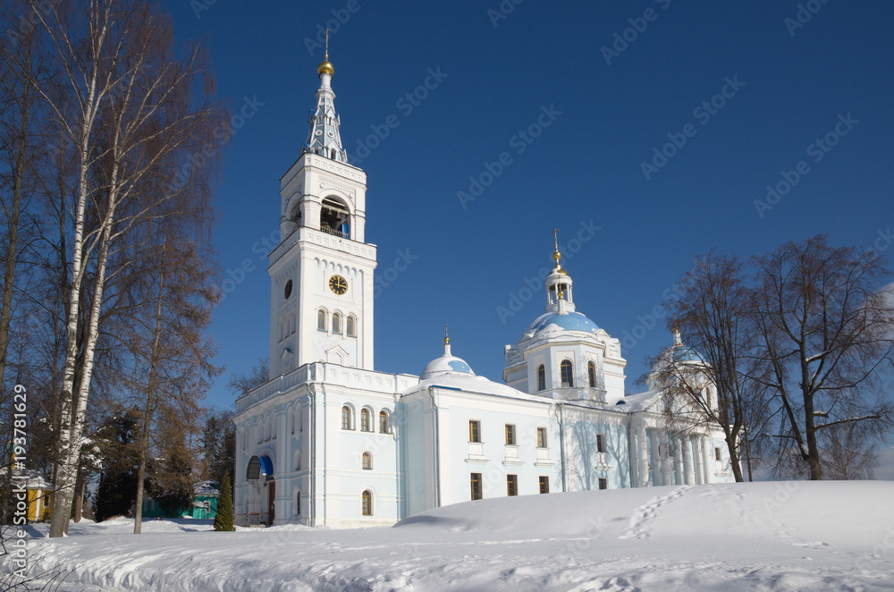 Spaso-Blachernae monastery. Cathedral of the Saviour. Russia, Moscow region, Dmitrov district, Dedenevo