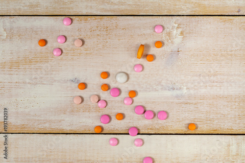 Various colorful pills and capsules