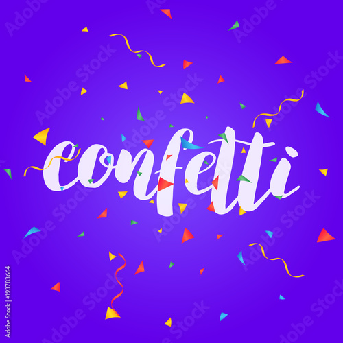 Confetti. Colorful confetti pieces. Holiday background