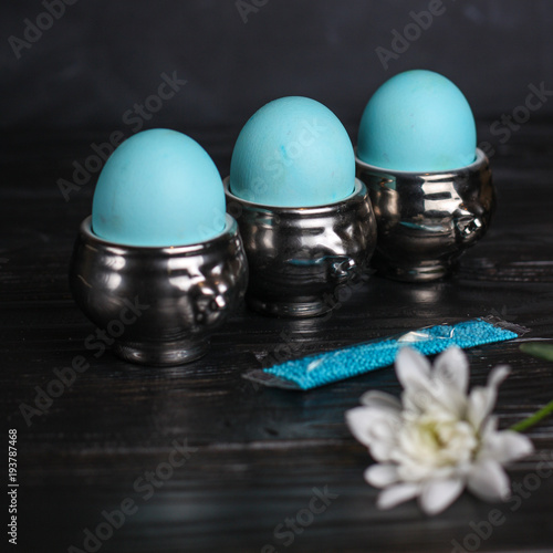 Obraz na płótnie Easter eggs. Festive decoration. Happy Easter!