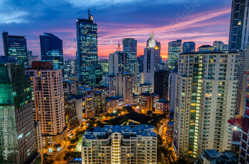 Sunset over Makati Skyline photo