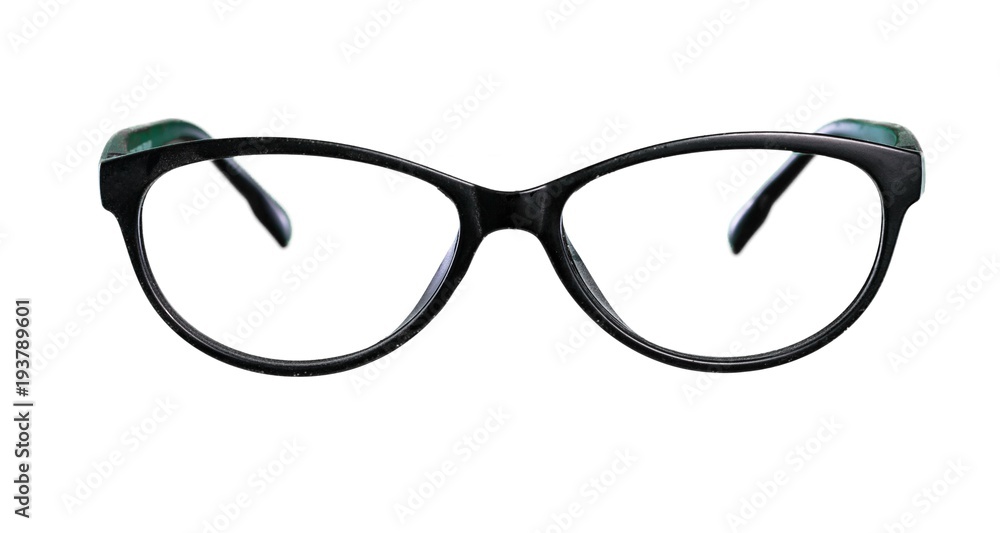 Fototapeta premium Glasses over isolated white background