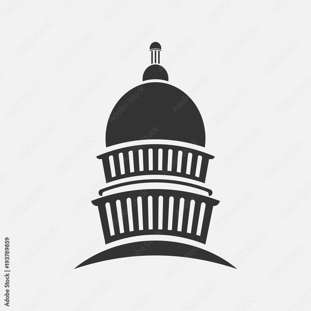 capitol congress meeting building icon,vector illustrator