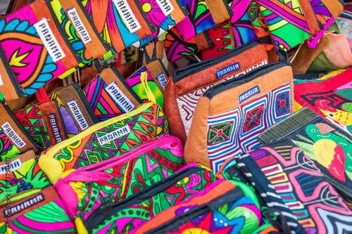 Street stall with hand-made souvenirs from Panama city