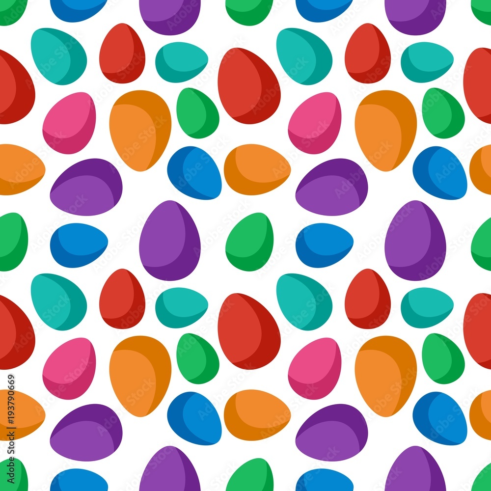 easter egg icon seamless pattern