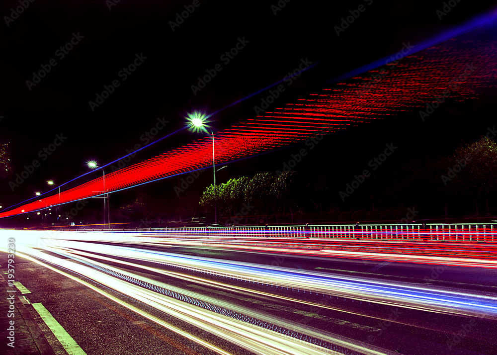 Traffic in the city at night Traffic in the city at night