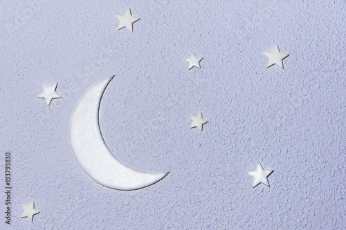 rugged ceiling with moon and stars