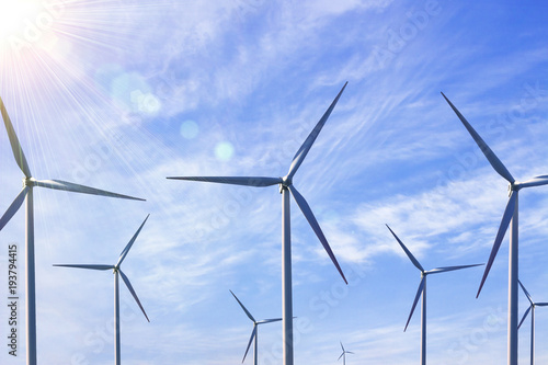 New energy, wind turbine on the prairie