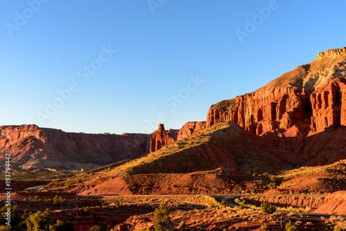 Sunset at Capitol Reef National Park Geological Formations, Utah