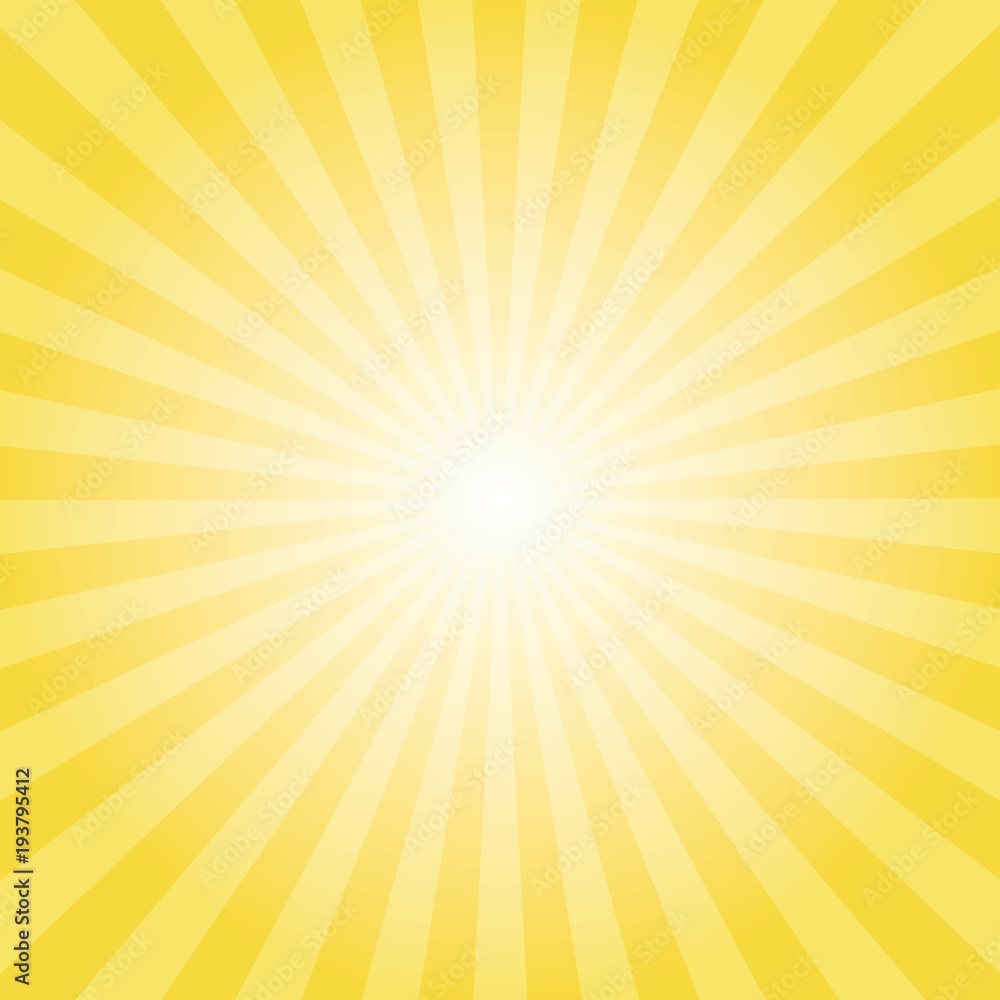 Yellow sun ray background. vector eps10