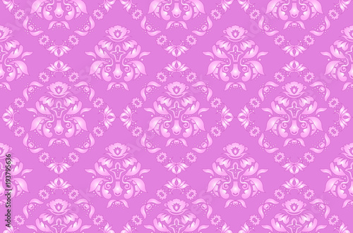 Monochrome flower pattern,seamless background.Pink Wallpaper.Retro Wallpaper Vector.