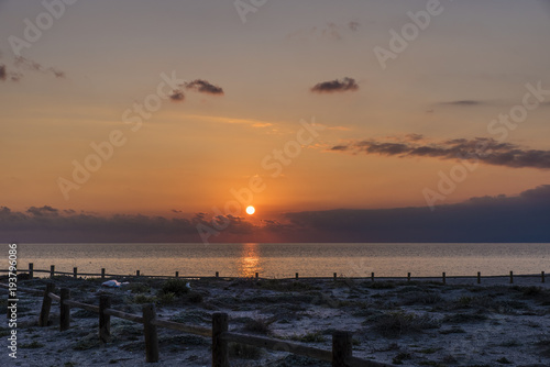 sunset on the beach