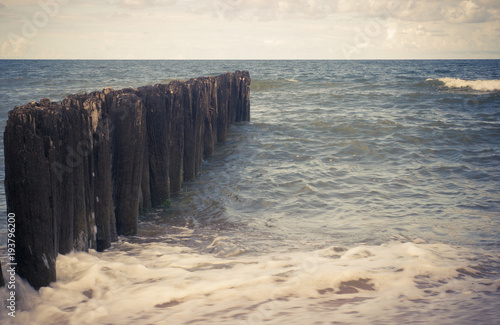 Beach  view of the sea on a sunny day.