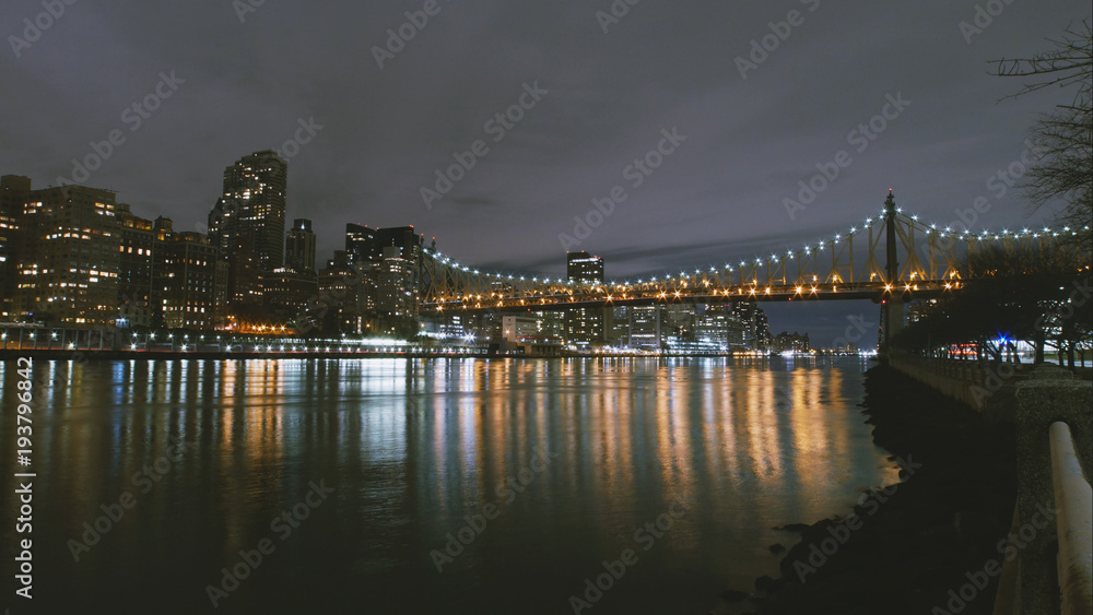 New York City timelapse - night skyline Manhattan skyscrapers
