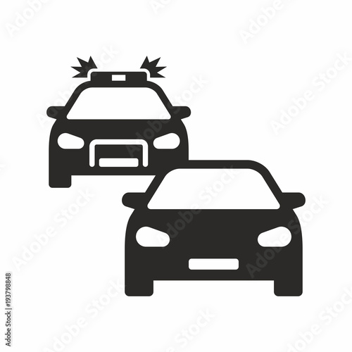 Car chase icon