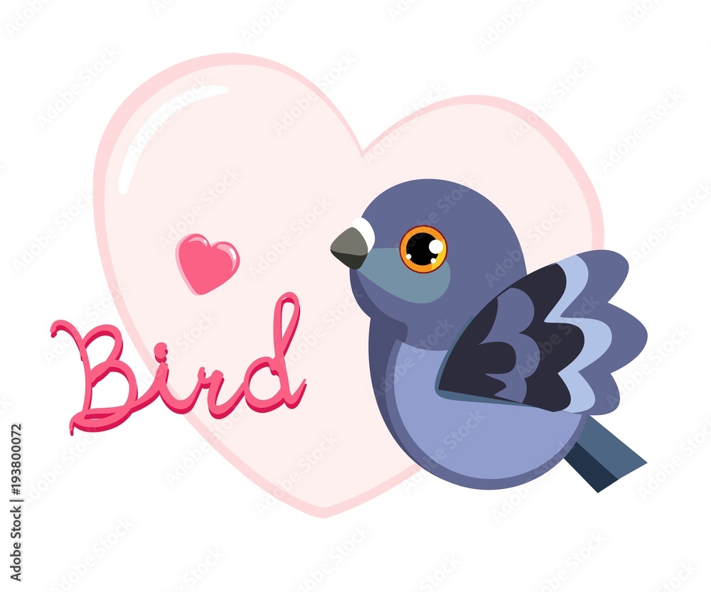 bird with a heart. Dove Illustration vector bird with a heart. Dove Illustration vector