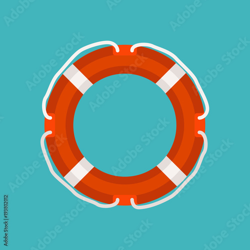 rescue circle  vector illustration flat style front