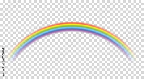 Rainbow icon realistic. Perfect icon isolated on transparent background - stock vector.
