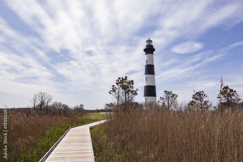 Bodie Island Lighthouse and pathway