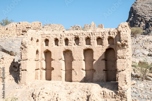 Tanuf, Sultanate of Oman is a village placed almost half-way between the cities Nizwa and Bahla. It is famous for its historical ruins of the old village.