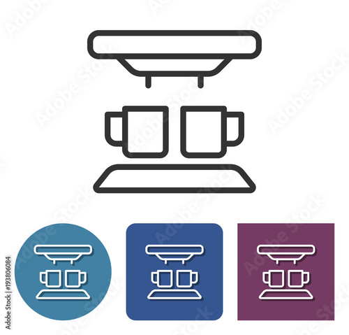 Coffee machine line icon in different variants © starserfer