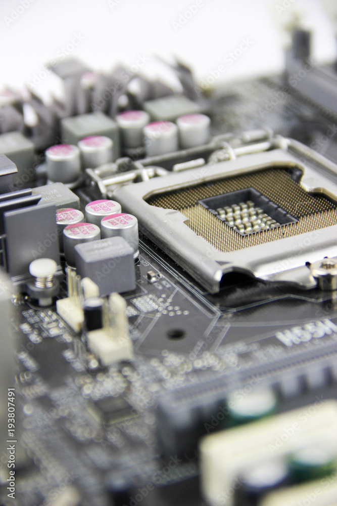 Details from the computer. Motherboard. Details from the computer. Motherboard.