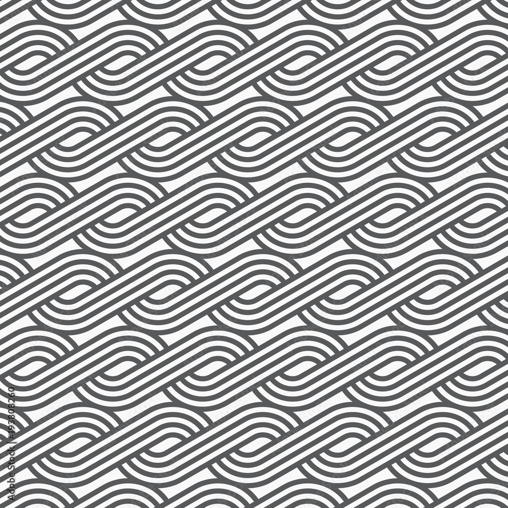 Linear vector pattern repeating braiding lines styles pattern made from a quarter linear of circle. Pattern is on swatches panel Linear vector pattern repeating braiding lines styles pattern made from a quarter linear of circle. Pattern is on swatches panel